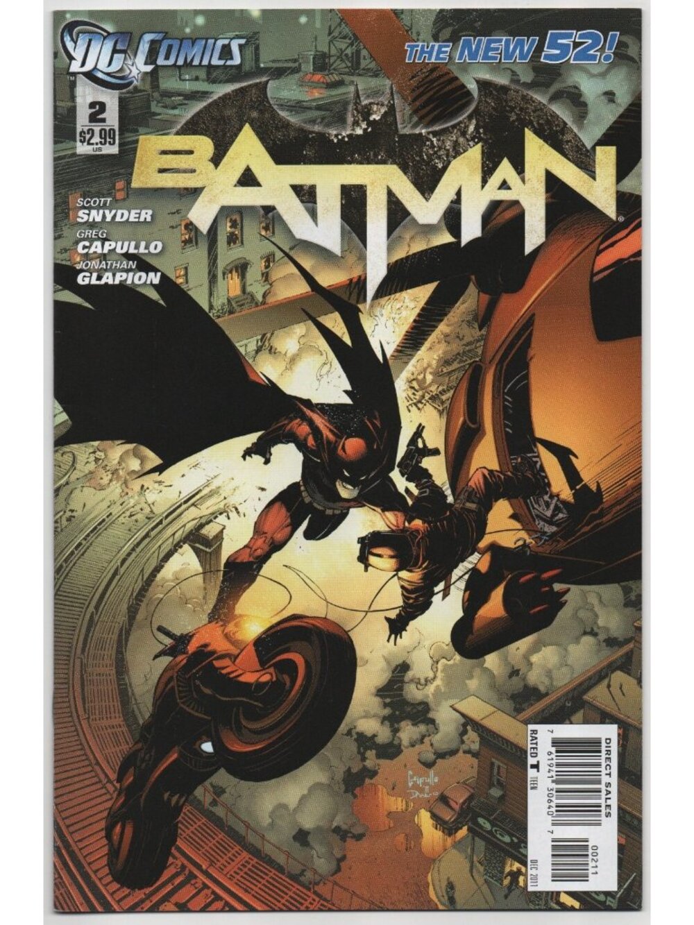 Batman 2 DC Comics 2011 FN+ 6.5 New 52 1st Talon William Cobb Court of Owls
